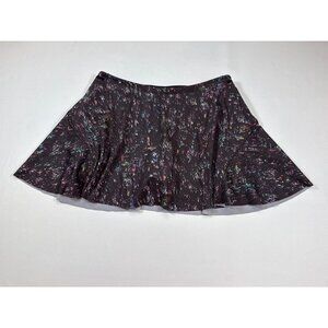 Athleta Match Point Skort Medium Splatter Print Inner Shorts Black/Gray (Z337)